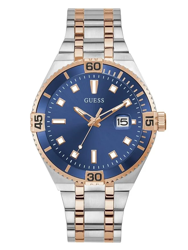 GUESS GW0330G3 analog men's watch with a blue dial
