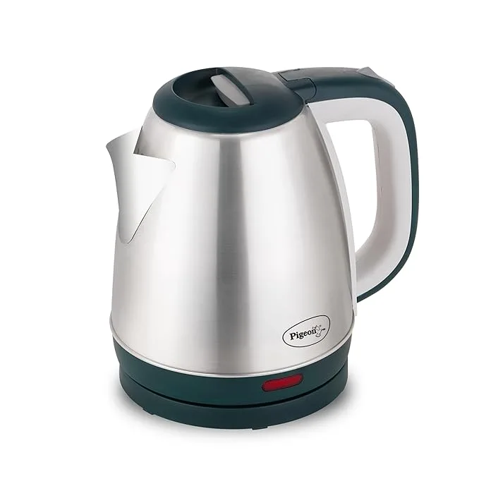 Pigeon by Stovekraft Hot Plus 1.5 litre stainless steel electric kettle in green