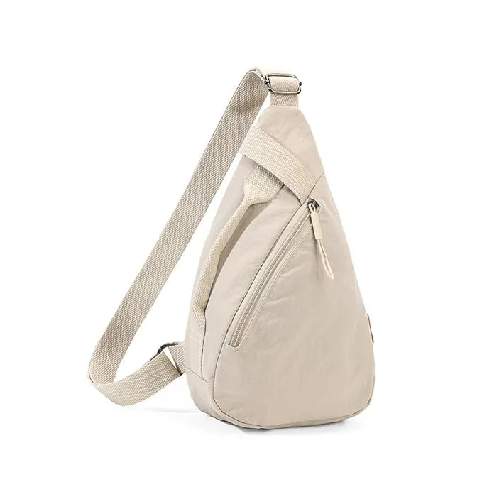 Priyana lightweight nylon sling backpack, crossbody chest bag for women and men