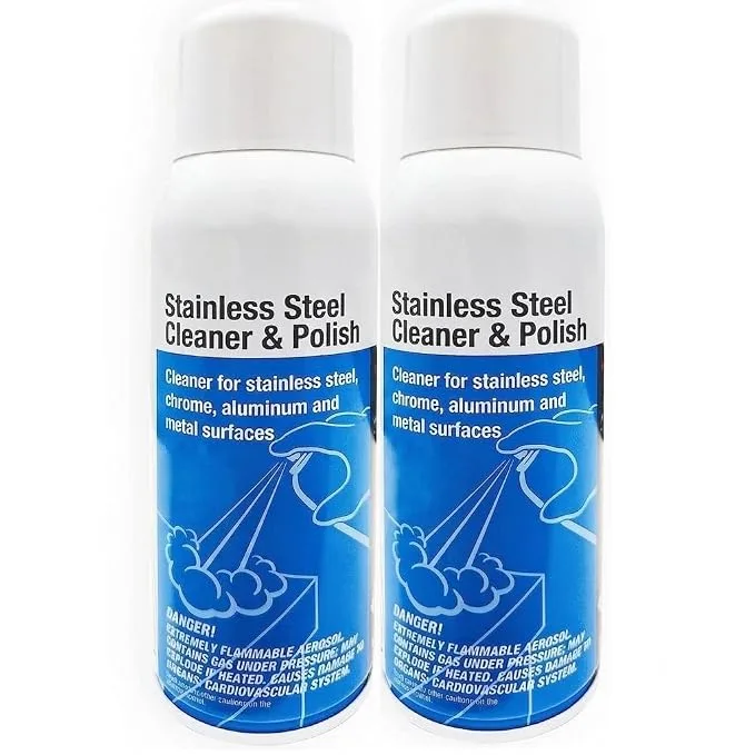 SYLVERA Stainless Steel Cleaner & Polish Aerosol Spray bottle on Amazon product listing