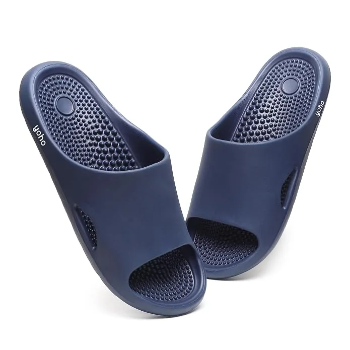 YOHO Nest waterproof acupressure sliders for men in Mystery Blue