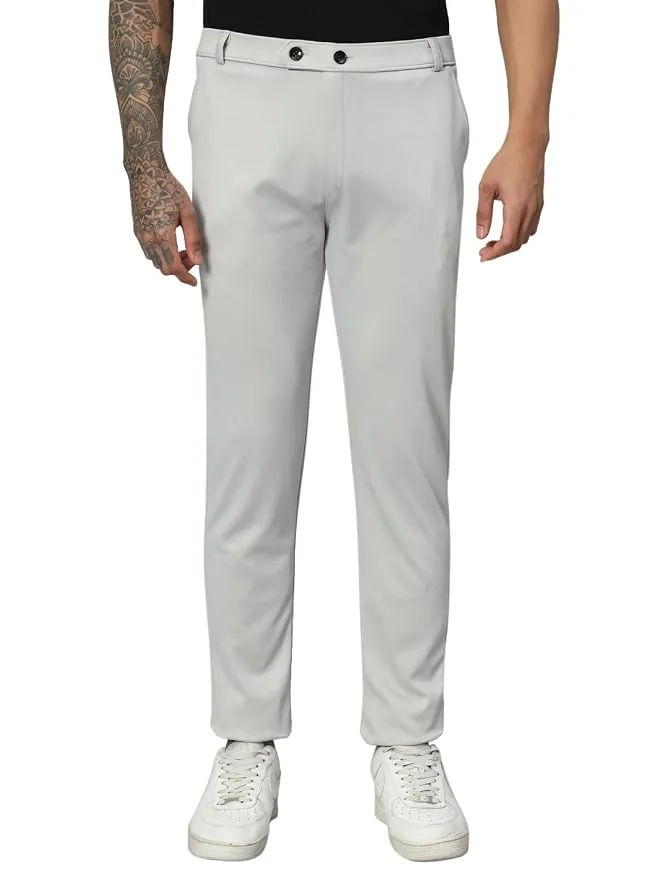 Vogaan Mens Lycra Blend Stretchable Trouser Pant Regular Fit