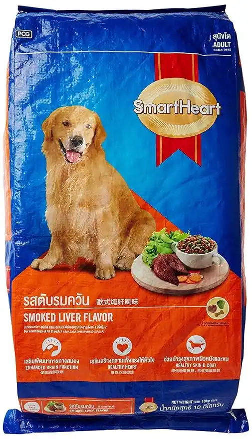 PCG Smart Heart Smoked Liver 10 kg dry dog food pack