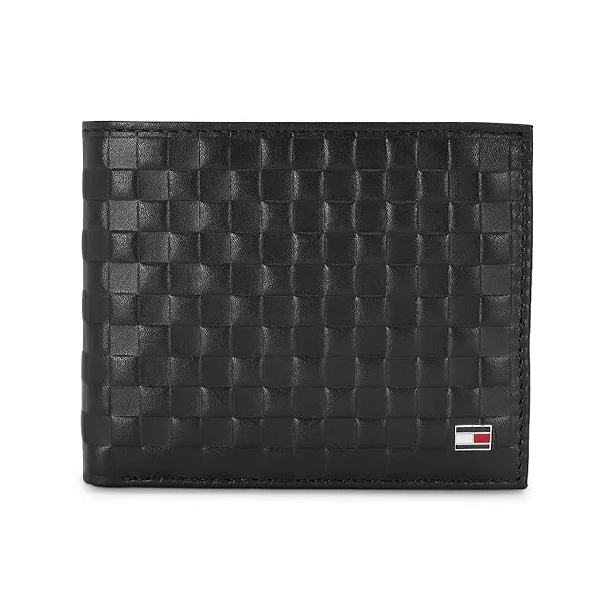 Tommy Hilfiger Men's Global Coin Wallet Castell in black leather