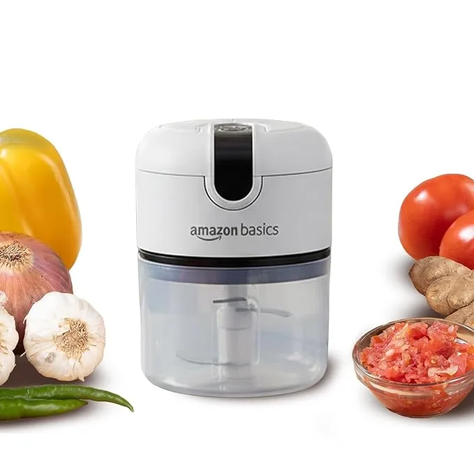 Amazon Basics Mini Electric Chopper 250 ml Grey