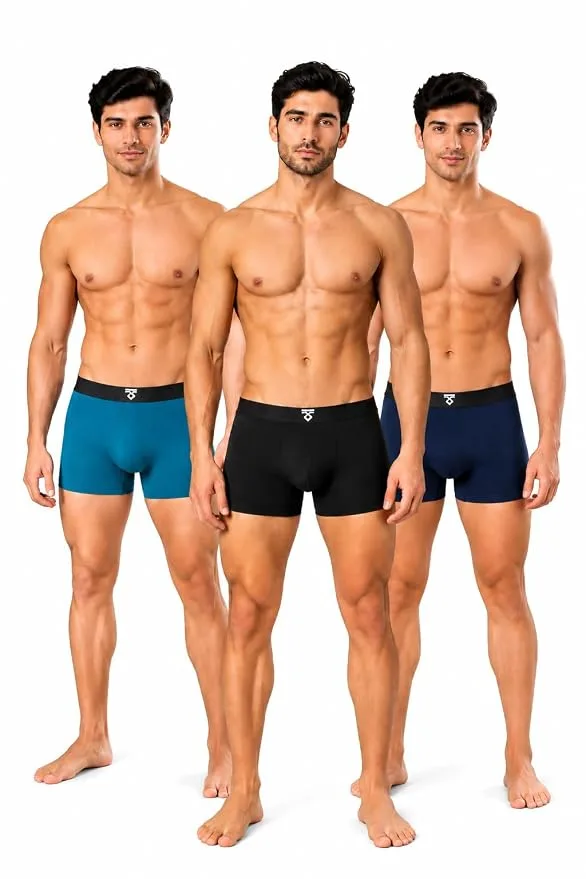 BONO men's Aero antibacterial cotton trunks, pack of 3, on Amazon India