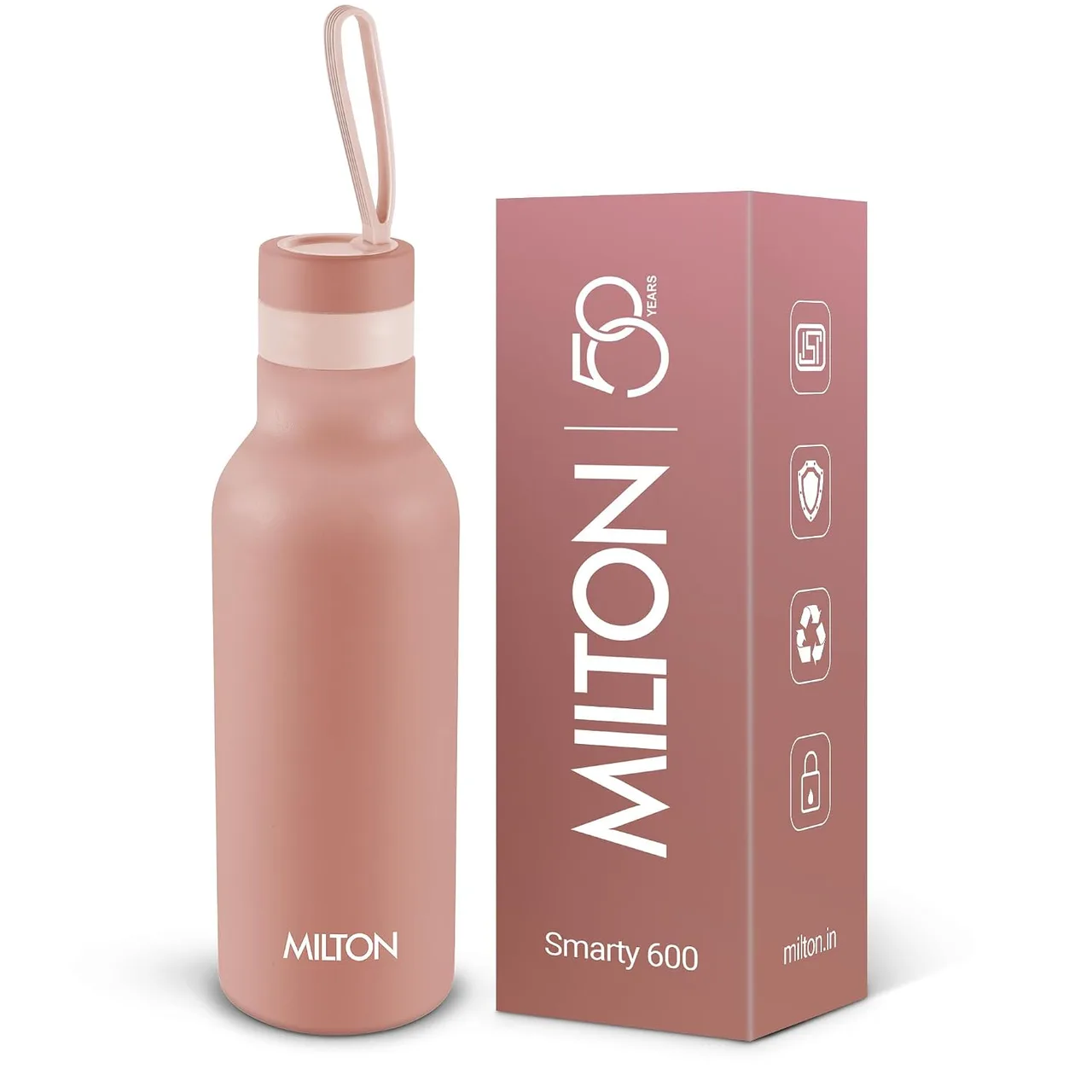 Milton Smarty 600 Thermosteel 490 ml insulated bottle in Beige