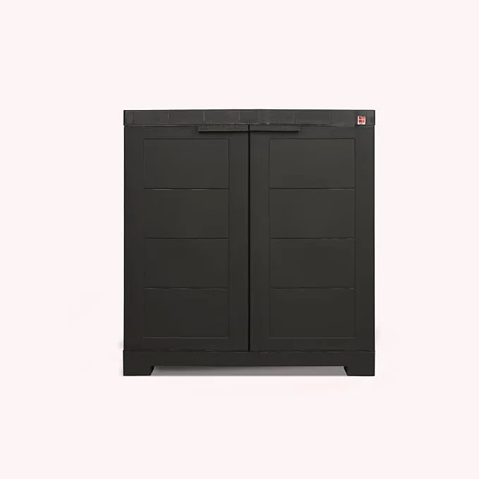 Cello Novelty Compact Plastic Shoe Rack with Dustproof Doors in Ice Brown colour, 3-year warranty, for home and office use