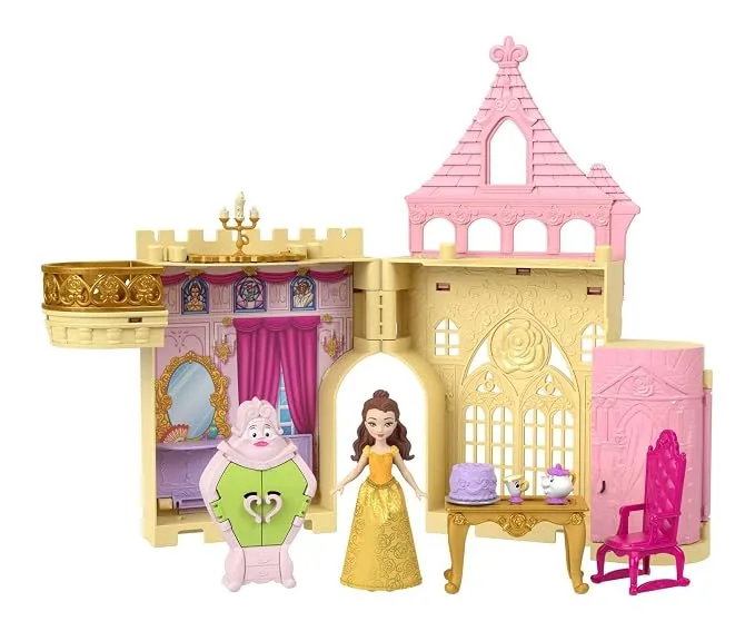Mattel Disney Princess Storytime Stackers Belle's Castle stackable doll house with small doll