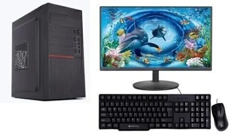 Zebronics Intel Core i3 desktop with 19-inch display and accessories