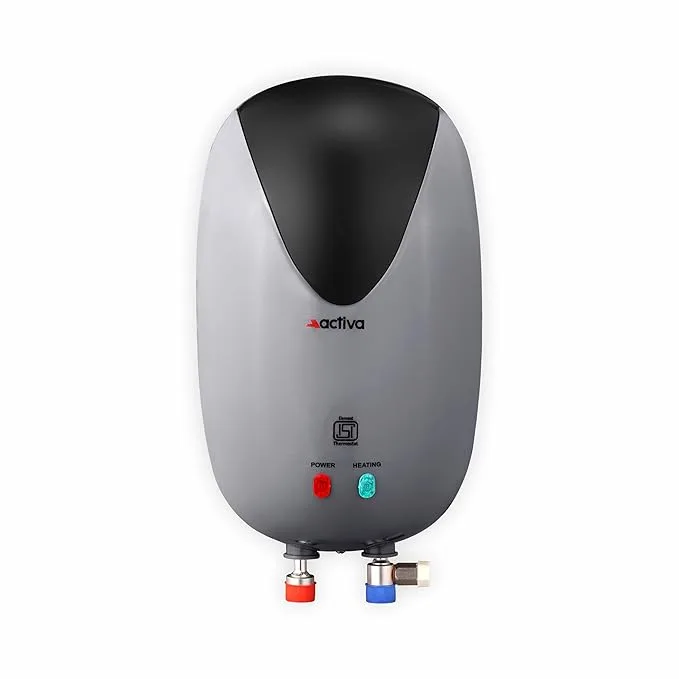 Activa 3 Liters Quick Water Heater Geyser, Grey & Black
