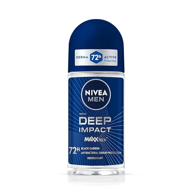 NIVEA MEN Deep Impact Freshness Underarm Roll On Deodorant 50ml