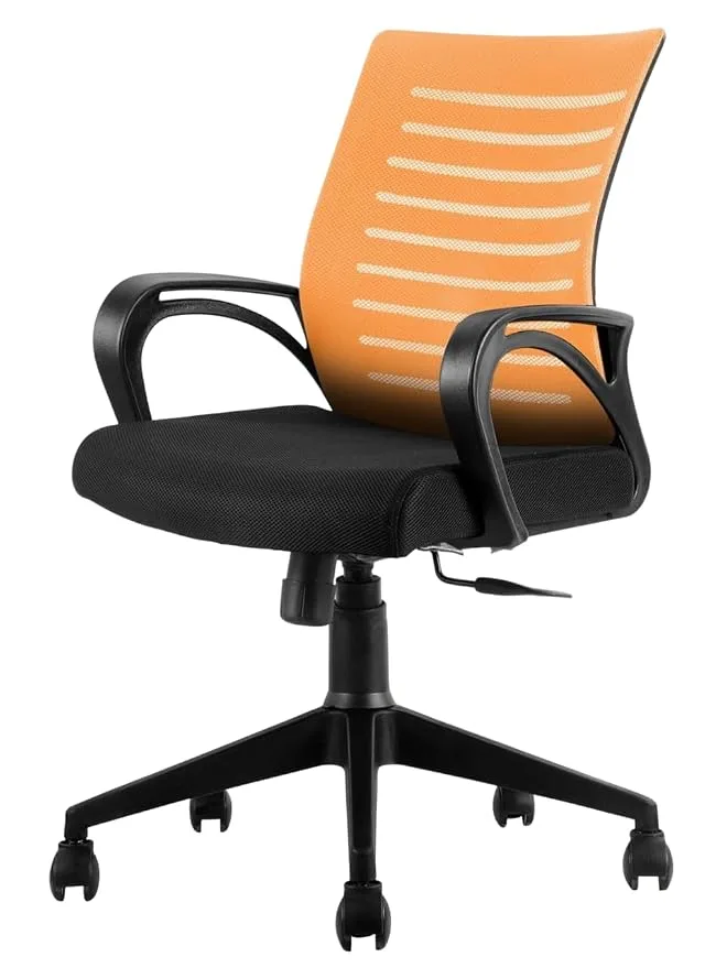 NGFC Ergonomic Office Chair in Orange with High-Back Support