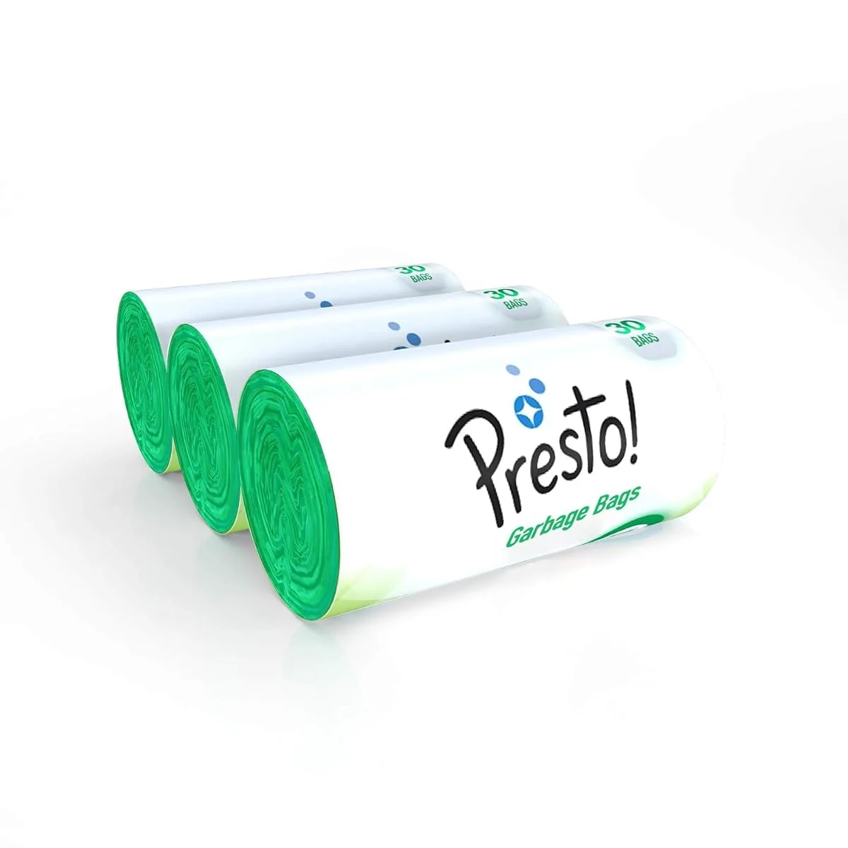 Presto! Garbage Bags Medium 90 Count Green
