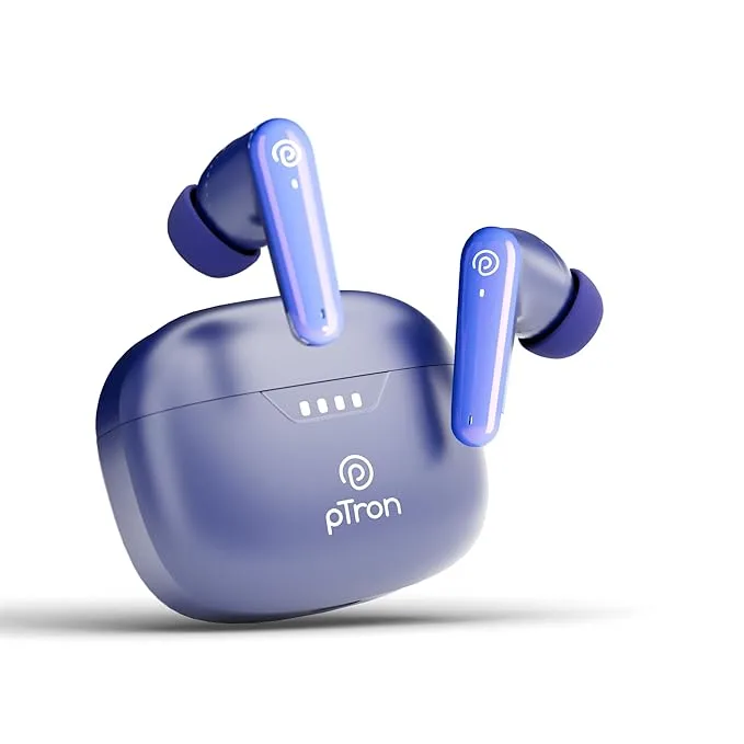 pTron Basspods Tour TWS Earbuds in Blue