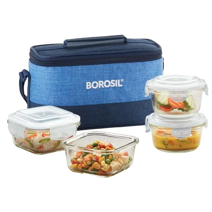 Borosil Container Glass Lunch Box Prime Set of 4