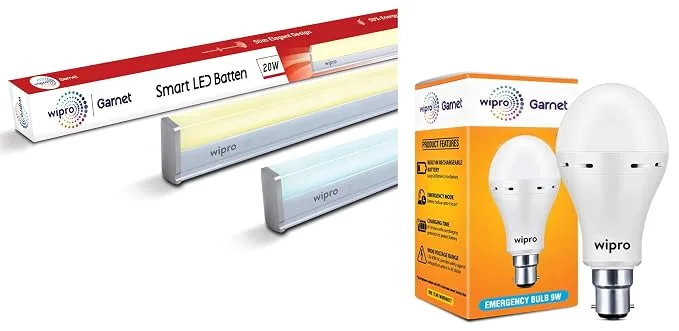 Wipro Next 20W Smart LED Batten and 9W Emergency Bulb Combo