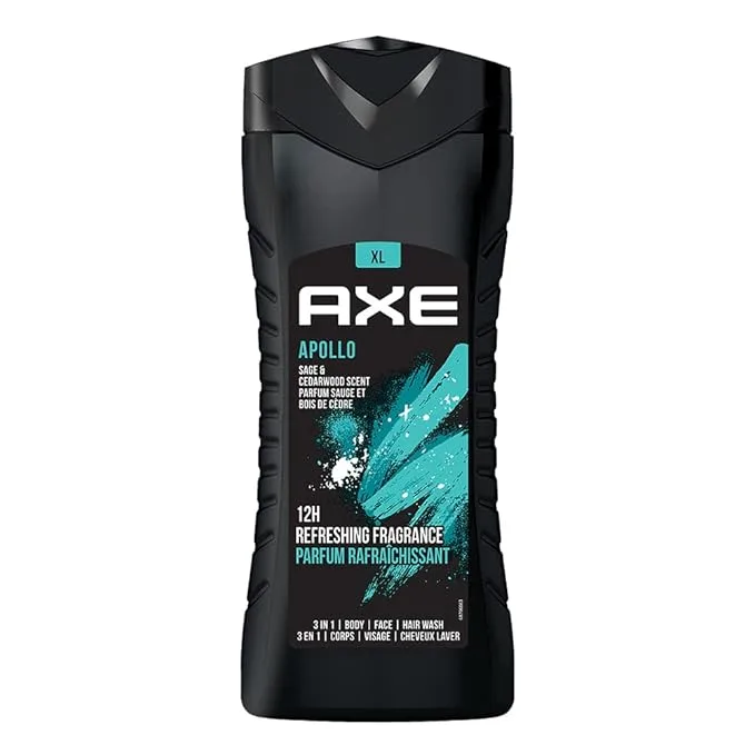 Axe Apollo 3 In 1 Body, Face & Hair Wash for Men 400ml bottle