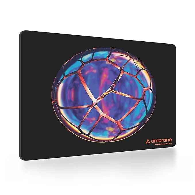 Ambrane Mouse Pad 7.5 x 9 inches with non-slip rubber base and waterproof surface