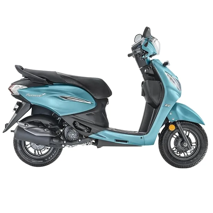 Hero Pleasure+ 110 VX Drum Brake OBD2B scooter in Teal Blue as listed on Amazon