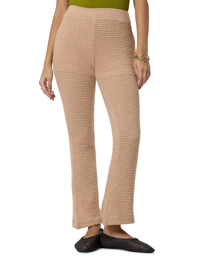 Forever 21 Women Textured Regular Fit Pants in beige