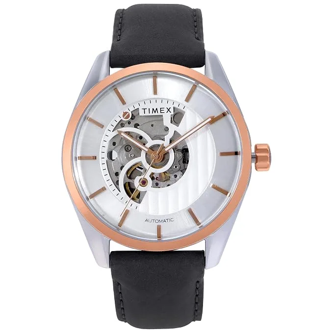 TIMEX Round 44mm Silver Dial Automatic Men Watch TWEG17502