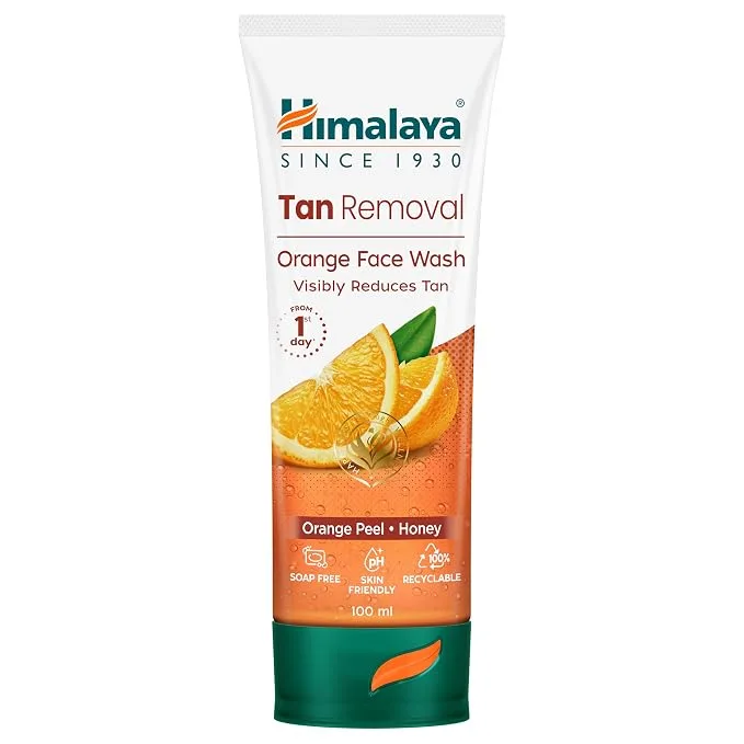 Himalaya Tan Removal Orange Face Wash 100ml bottle