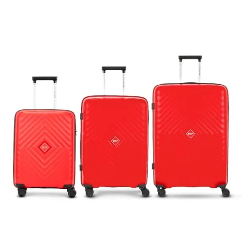 Red VIP Polypropylene Quad Active Check‑in trolley bag on Amazon