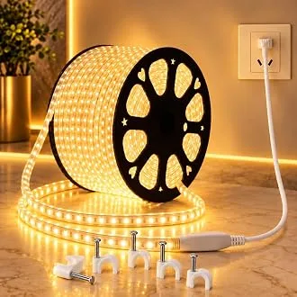 One94Store 8 Meter LED Rope Light – Waterproof Warm White SMD Cove Light for ceiling and home décor