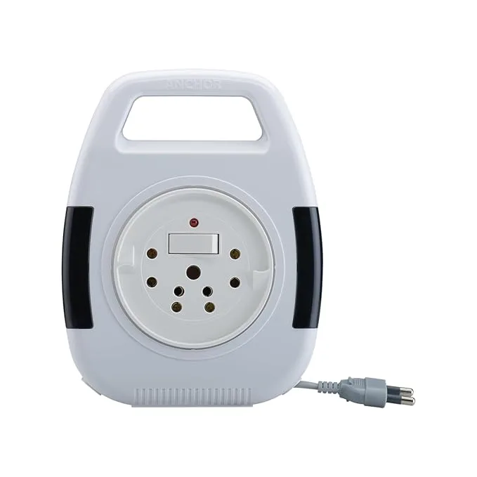 Anchor by Panasonic 6A 2-pin flex box with indicator, handle and 8-metre extension cord