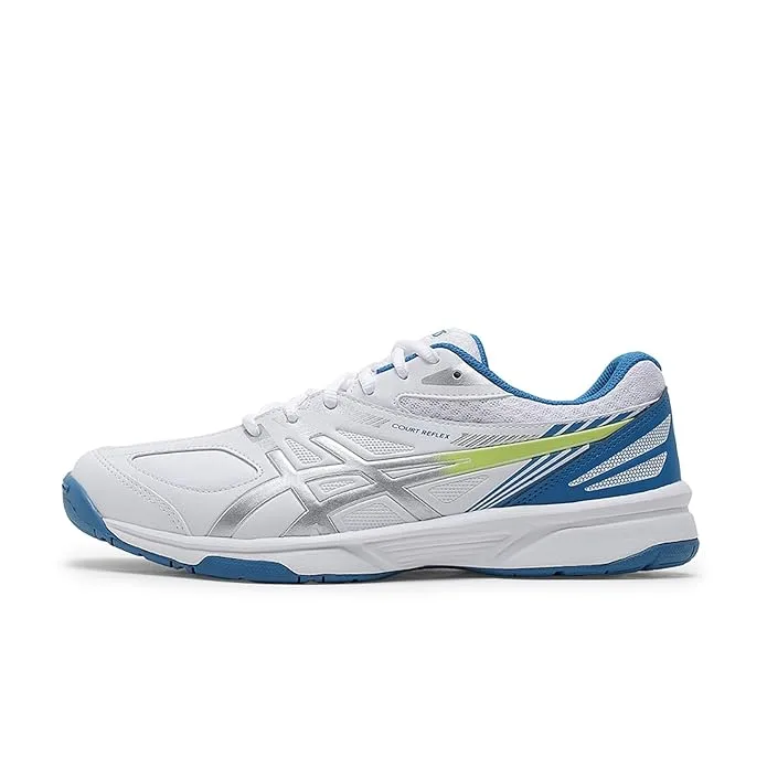 ASICS Men's Court Reflex sports shoes in White/Aegean Blue