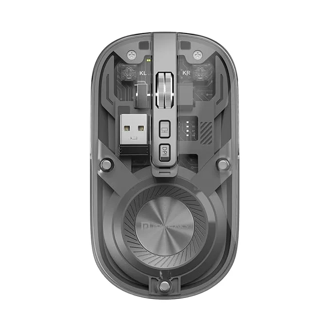 Portronics Toad 8 Transparent Wireless Bluetooth Mouse