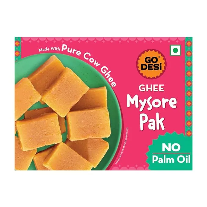 GO DESi Mysore Pak 150 g made with desi ghee — Indian mithai sweets gift pack