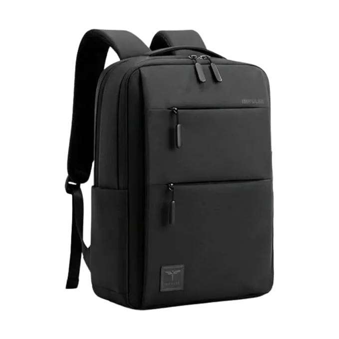 Impulse Empower Premium 25L laptop backpack in black with padded laptop compartment and organizer pockets