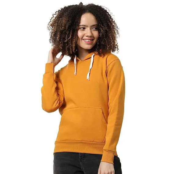 Campus Sutra Women cotton Premium Zipper Hoodie-Grey