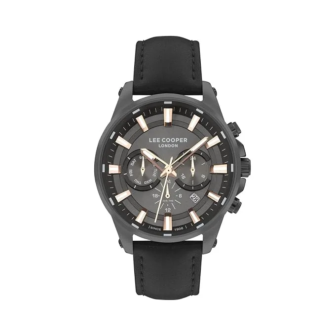 Lee Cooper Multifunction Black Round Dial Men's Watch - LC07525.651