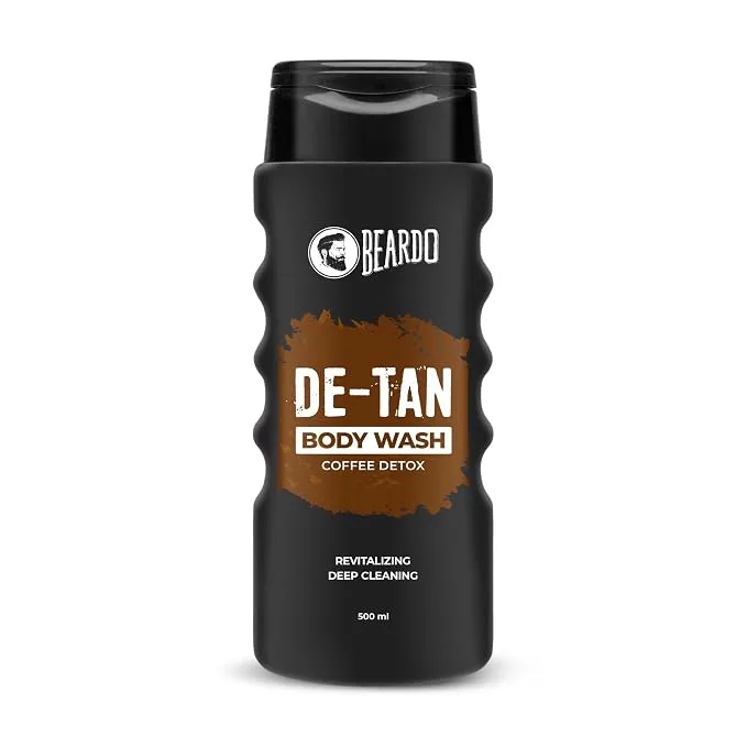 Beardo De-Tan Body Wash for Men, 500ml bottle with coffee and aloe extracts