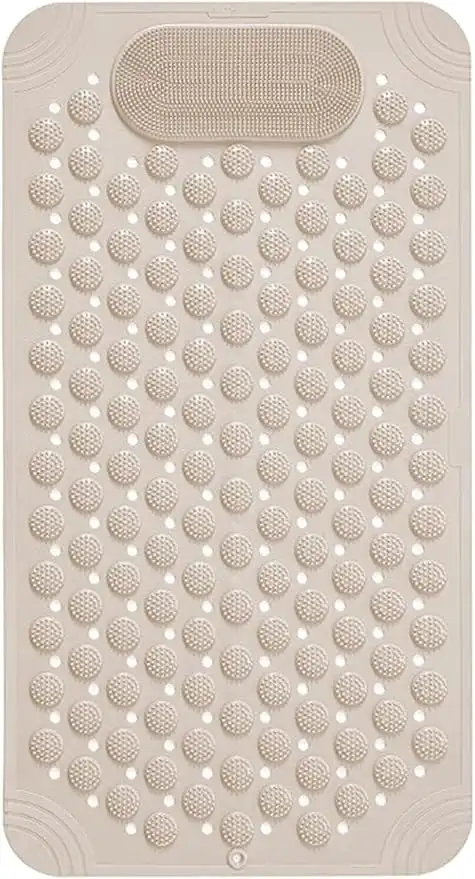 RichAxis Rectangular Anti Skid Bath Mat with Foot Scrubber