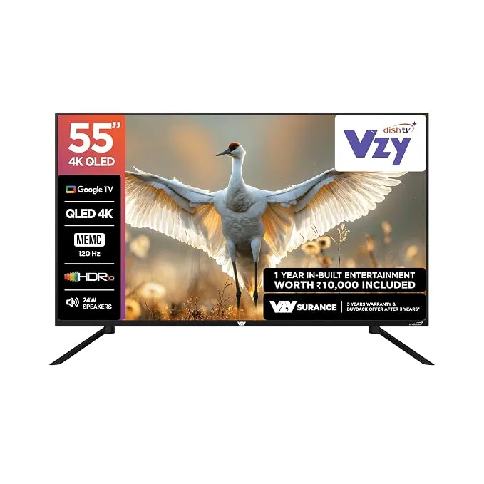 VZY by Dish TV 55 inch QLED Ultra HD Smart TV
