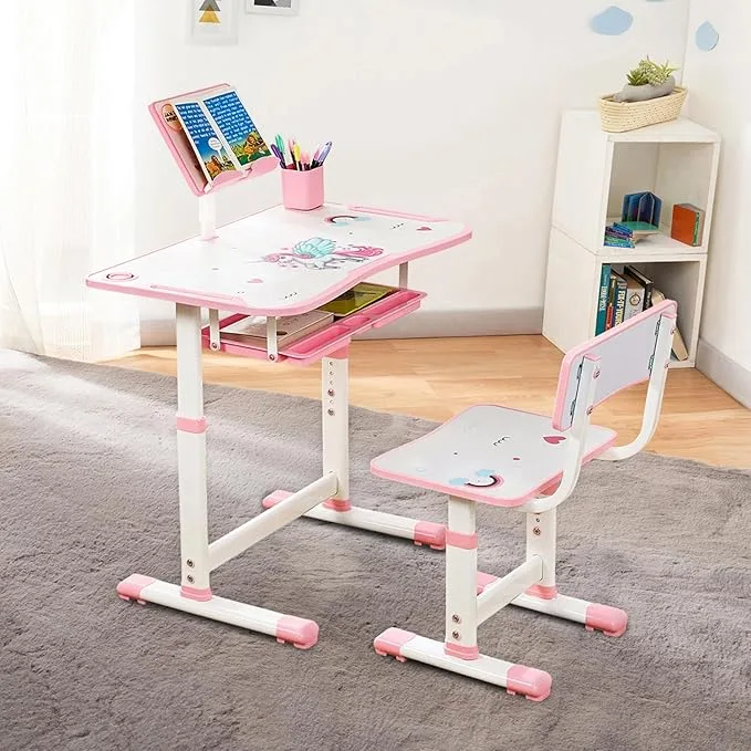 Jam & Honey Kids Height-Adjustable Desk and Chair Set