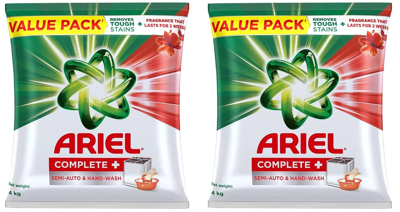 Ariel Complete Detergent Washing Powder 4kg Value Pack pack of 2