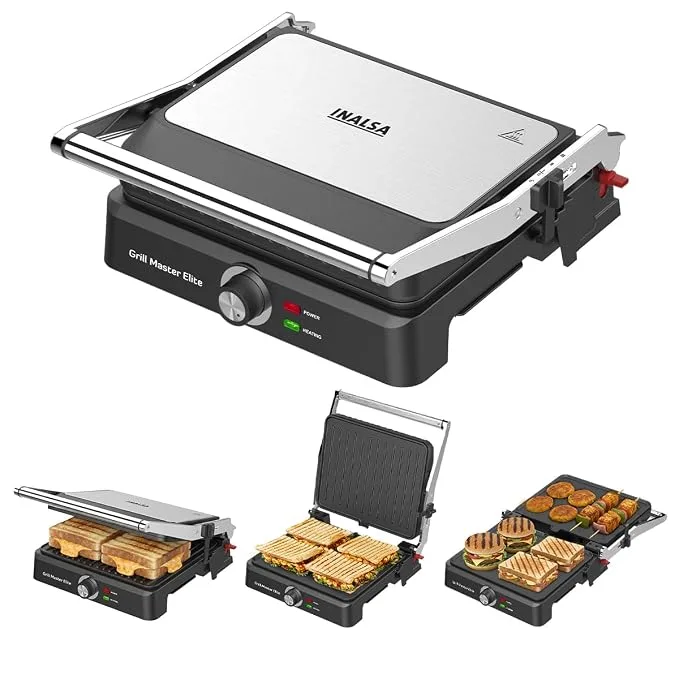 INALSA Sandwich Maker 2200W Grill Master Elite