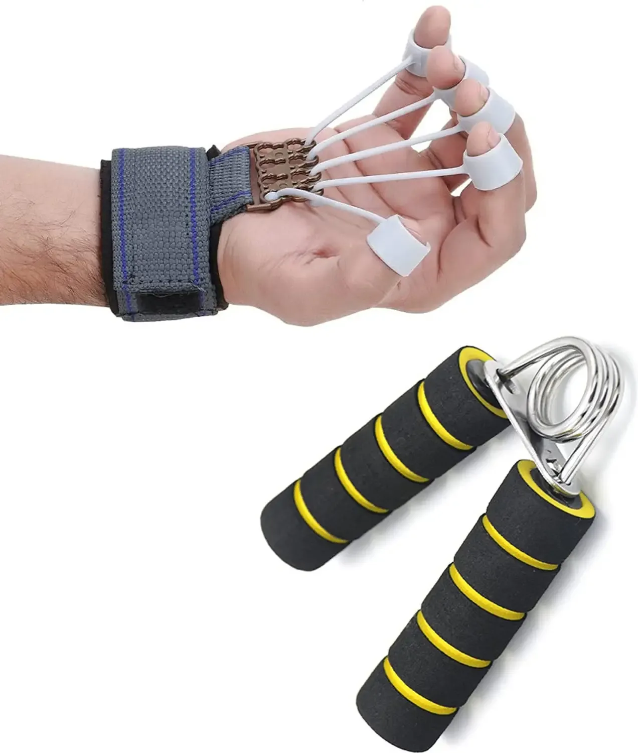 Fitnesstricks Combo of Finger Exerciser with Foam Hand Gripper (2 Pack) displayed on Flipkart