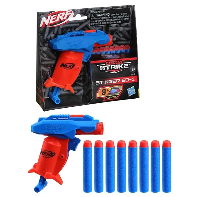 Nerf Alpha Strike Stinger SD-1 Blaster with 8 Official Elite Darts