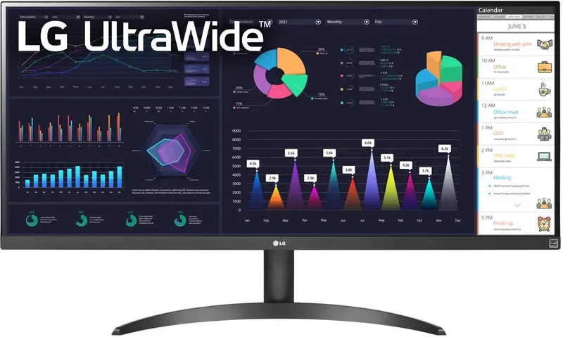 LG UltraWide 34-inch Full HD IPS Monitor with borderless design