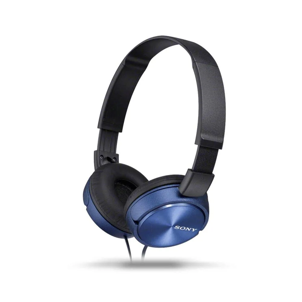 Sony ZX Series MDR-ZX310AP wired on-ear headset in blue