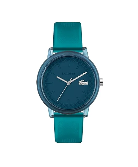 Lacoste 12.12 quartz men's watch with blue dial and round case