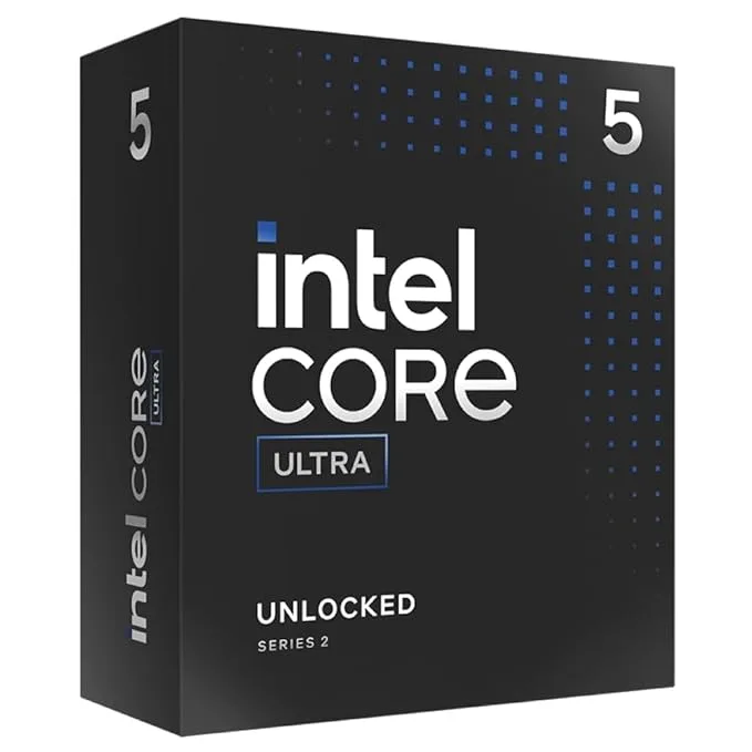 Intel Core Ultra 5 Processor 245K retail box and chip