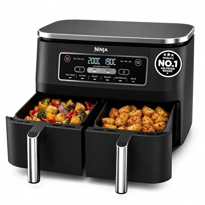 Ninja Foodi Dual Zone Air Fryer AF300IN 7.6L