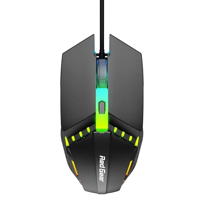 Redgear A-10 wired gaming mouse with RGB LED lighting